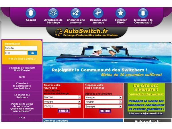 Autoswitch.fr - Le 1er site GRATUIT 100% Echange d'automobiles